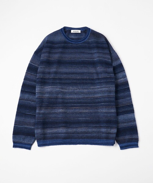 MONKEY TIME（モンキータイム）の「グラデーション ボーダー クルーネック ニット（ニット/セーター・メンズ・ネイビー/ブラック・M/L）」の19枚目の写真