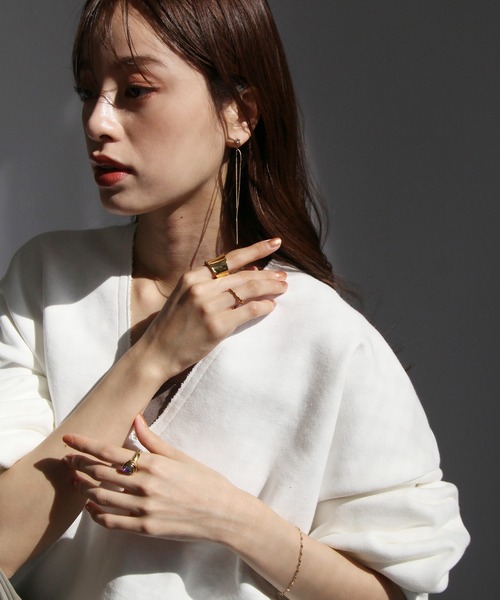 abaskdesign（アバスクデザイン）の「金属アレルギー対応 ワイドデザインステンレスリング（リング・レディース・ゴールド・9号/15号/13号）」の9枚目の写真