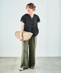le.coeur blanc | 《手洗い可能》レーヨン麻イージーパンツ(その他パンツ)