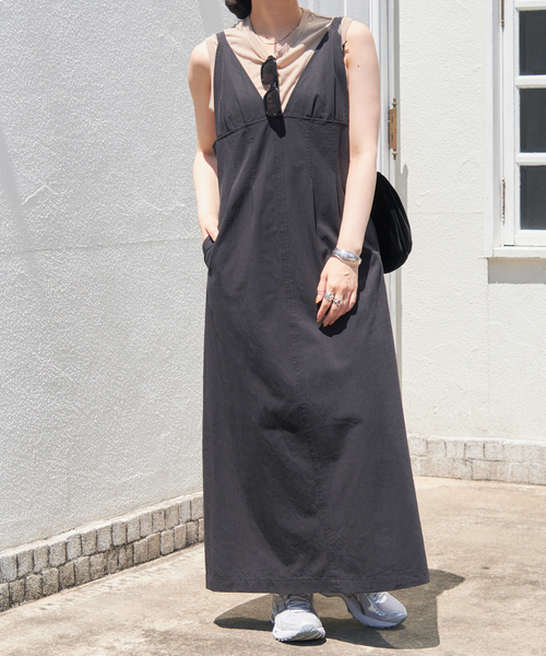 Spick & Span（スピックアンドスパン）の「ステッチワークワンピース（ワンピース・レディース・ブラック/グリーン・FREE）」の4枚目の写真