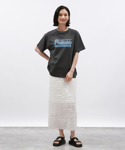 LAKOLE（ラコレ）の「フリルナロースカート / 131856（スカート・レディース・ブラック/オフホワイト/グレー・SMALL/MEDIUM）」の22枚目の写真