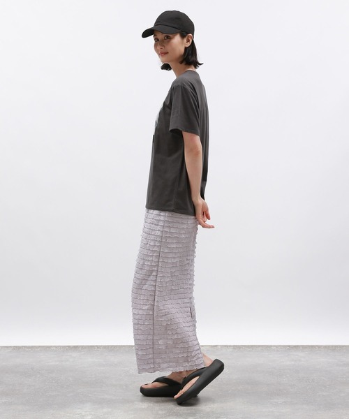 LAKOLE（ラコレ）の「フリルナロースカート / 131856（スカート・レディース・ブラック/オフホワイト/グレー・SMALL/MEDIUM）」の21枚目の写真