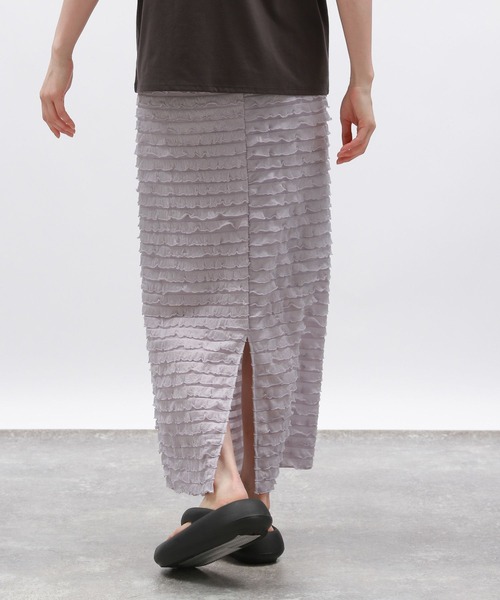 LAKOLE（ラコレ）の「フリルナロースカート / 131856（スカート・レディース・ブラック/オフホワイト/グレー・SMALL/MEDIUM）」の12枚目の写真