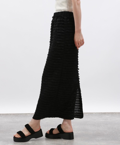 LAKOLE（ラコレ）の「フリルナロースカート / 131856（スカート・レディース・ブラック/オフホワイト/グレー・SMALL/MEDIUM）」の18枚目の写真