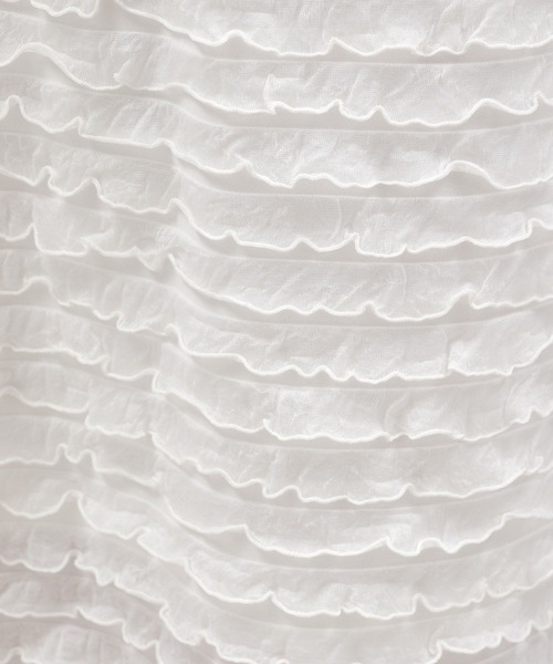 LAKOLE（ラコレ）の「フリルナロースカート / 131856（スカート・レディース・ブラック/オフホワイト/グレー・SMALL/MEDIUM）」の7枚目の写真