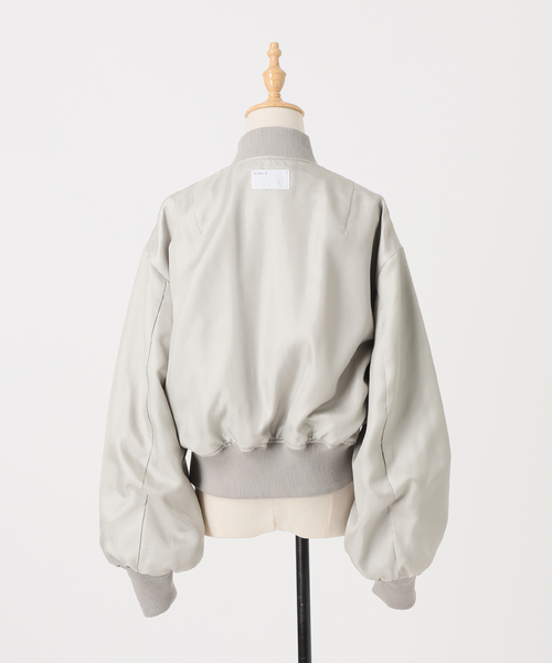 NOBLEノーブル ヴィンテージナイロンコンパクトMA1 グレーA ジャケット