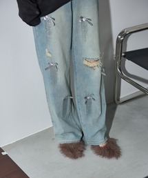 THE YOn | リボンモチーフダメージデニムパンツ(デニムパンツ)
