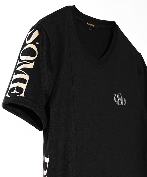 SOMEDIFF(サムディフ)の「箔プリントTシャツ メンズ(Tシャツ/カットソー・メンズ・ブラック/ホワイト・M/XL/L)」の12枚目の写真