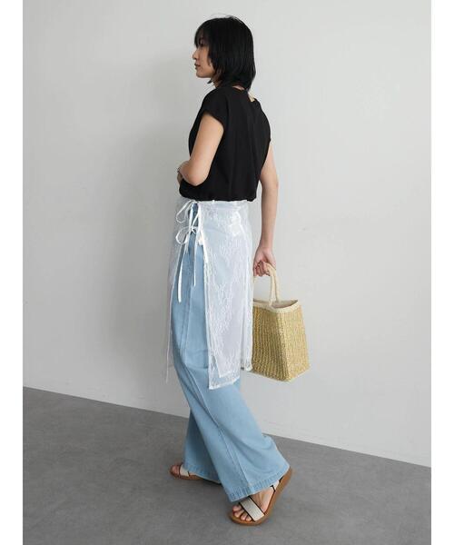 Green Parks(グリーンパークス)の「2way 巻きスカート(レース)(スカート・レディース・ブラック/オフホワイト・FREE)」の17枚目の写真