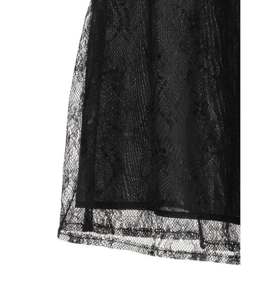 Green Parks(グリーンパークス)の「2way 巻きスカート(レース)(スカート・レディース・ブラック/オフホワイト・FREE)」の9枚目の写真