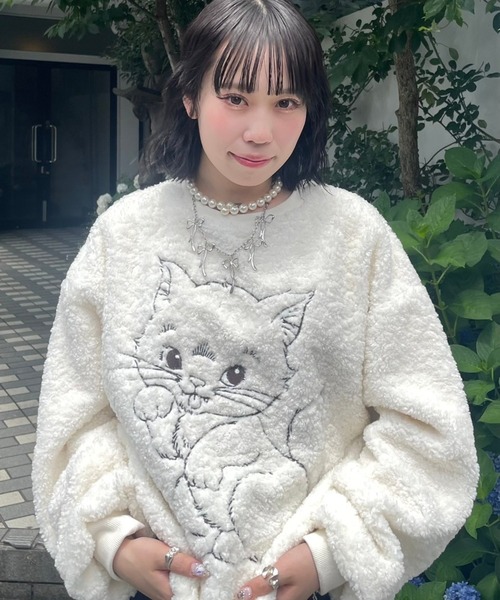 Candy Stripper（キャンディストリッパー）の「NAUGHTY CAT BOA トップス（その他トップス・レディース・アイボリー/ピンク/ライトブルー・2）」の13枚目の写真