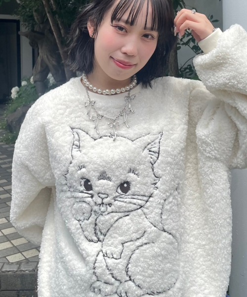 Candy Stripper（キャンディストリッパー）の「NAUGHTY CAT BOA トップス（その他トップス・レディース・アイボリー/ピンク/ライトブルー・2）」の14枚目の写真