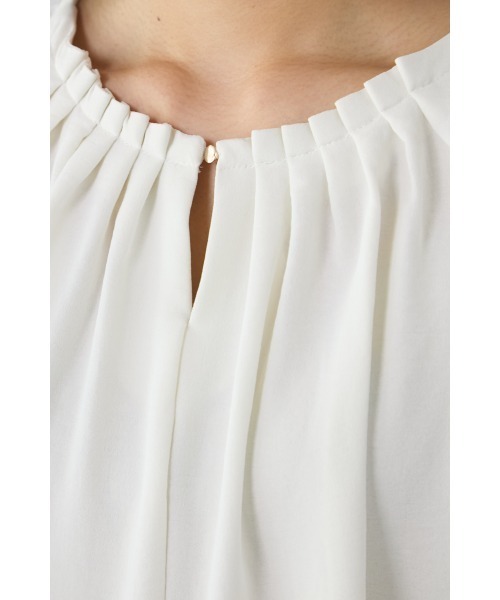 M.deux（エムドゥ）の「◆タック2wayブラウス◆（シャツ/ブラウス・レディース・オフホワイト/コーラルピンク・MEDIUM）」の11枚目の写真