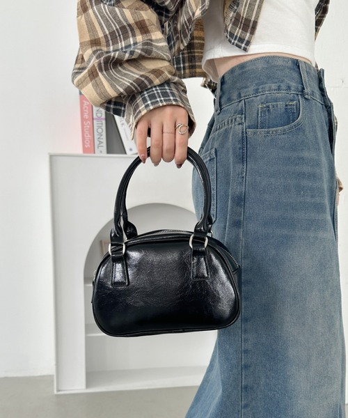 CLEA（クレア）の「2wayミニボストンバッグ（ボストンバッグ・レディース・ブラウン/レッド/シルバー/ブラック・FREE）」の11枚目の写真