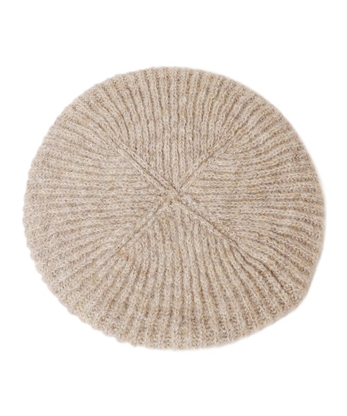 14+(イチヨンプラス)の「ふんわりニットベレー(ハンチング/ベレー帽・レディース・アイボリー/グレー/パープル/ベージュ/ブラック・FREE)」の16枚目の写真