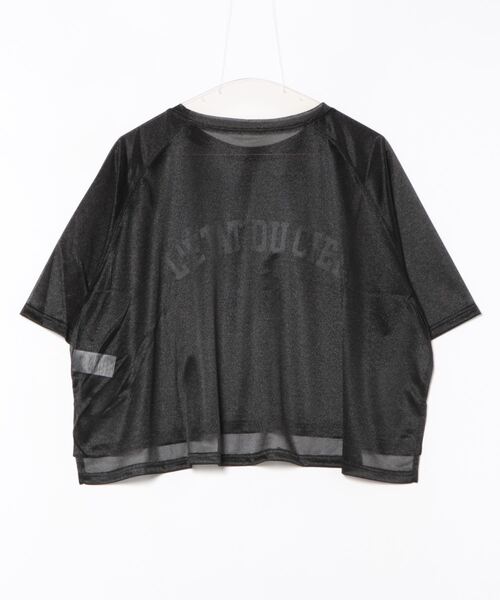 INTERPLANET（インタープラネット）の「カレッジロゴシアーカットソー（Tシャツ/カットソー・レディース・ブラック/ブラウン/アイボリー・FREE）」の4枚目の写真