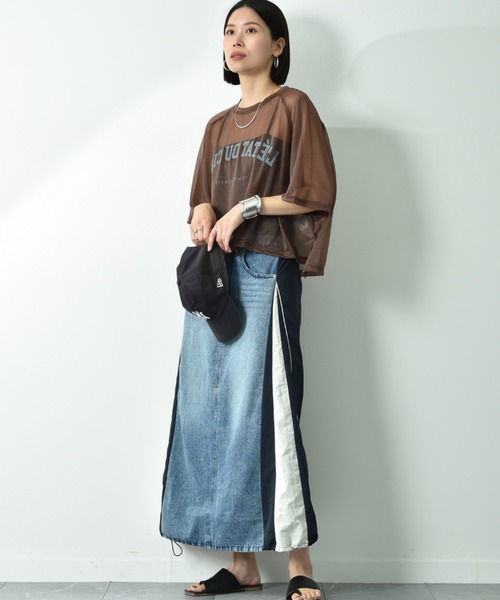 INTERPLANET（インタープラネット）の「カレッジロゴシアーカットソー（Tシャツ/カットソー・レディース・ブラック/ブラウン/アイボリー・FREE）」の22枚目の写真