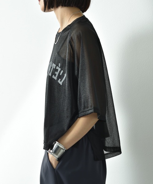 INTERPLANET（インタープラネット）の「カレッジロゴシアーカットソー（Tシャツ/カットソー・レディース・ブラック/ブラウン/アイボリー・FREE）」の17枚目の写真