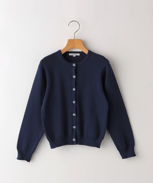 SHIPS（シップス）の「SHIPS KIDS:80～90cm / リバティ カーディガン（カーディガン/ボレロ・キッズ・ピンク/ライトグリーン/ベージュ/ネイビー・90/80）」の3枚目の写真