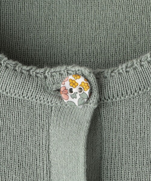 SHIPS（シップス）の「SHIPS KIDS:80～90cm / リバティ カーディガン（カーディガン/ボレロ・キッズ・ピンク/ライトグリーン/ベージュ/ネイビー・90/80）」の9枚目の写真