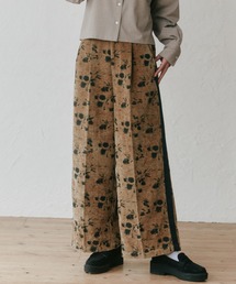 モール別珍サイドラインタックパンツ