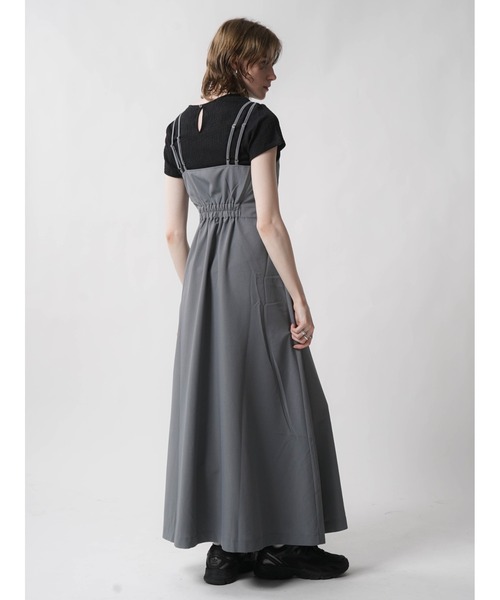 :ETHROF(イーサオブ)の「DOUBLE STRAP ONEPIECE(ワンピース・レディース・ブラック/グレー系その他・MEDIUM)」の9枚目の写真