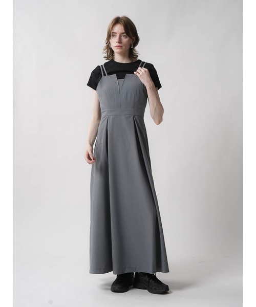 :ETHROF(イーサオブ)の「DOUBLE STRAP ONEPIECE(ワンピース・レディース・ブラック/グレー系その他・MEDIUM)」の8枚目の写真