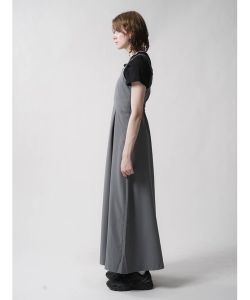 :ETHROF(イーサオブ)の「DOUBLE STRAP ONEPIECE(ワンピース・レディース・ブラック/グレー系その他・MEDIUM)」の4枚目の写真