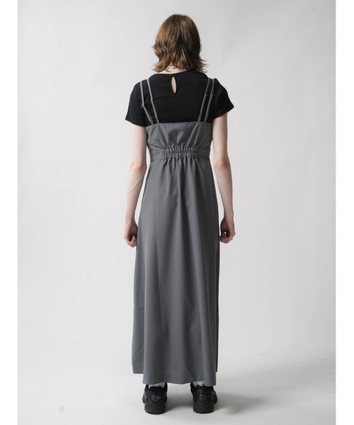 :ETHROF(イーサオブ)の「DOUBLE STRAP ONEPIECE(ワンピース・レディース・ブラック/グレー系その他・MEDIUM)」の3枚目の写真