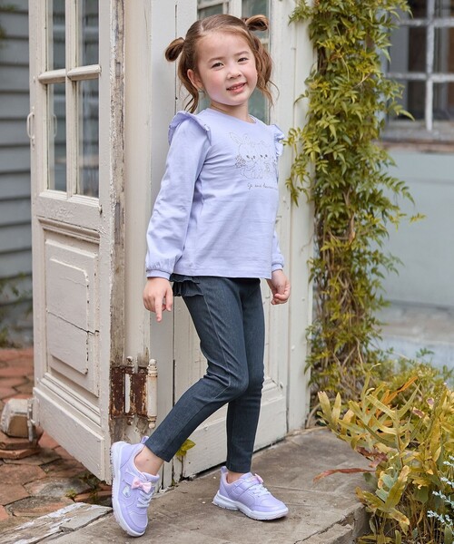 ANY(エニィ)の「【WEB限定】フリル付き総柄レギンス(レギンス/スパッツ・キッズ・ベージュ系5/ピンク系5/ネイビー系7/グレー系5・90/100/110/120/130)」の6枚目の写真