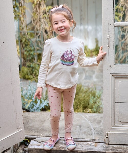 ANY(エニィ)の「【WEB限定】フリル付き総柄レギンス(レギンス/スパッツ・キッズ・ベージュ系5/ピンク系5/ネイビー系7/グレー系5・90/100/110/120/130)」の12枚目の写真