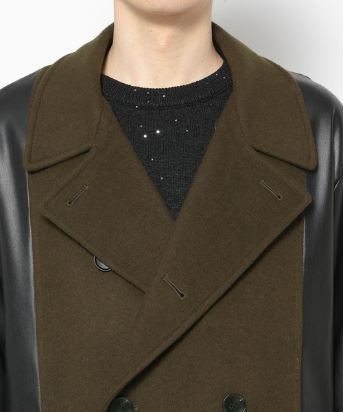 HARE(ハレ)の「ウールキリカエPコート(HARE)(ピーコート・メンズ・ブラック/カーキ/ブラック系その他・SMALL/MEDIUM)」の19枚目の写真