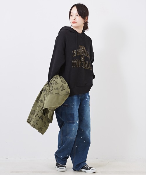 【セール】ガーゼ裏毛スウェットロゴ刺繍プルオーバーパーカー（パーカー）｜CUBE SUGAR（キューブシュガー）