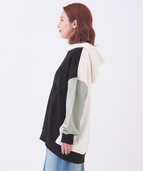 【セール】ガーゼ裏毛スウェットロゴ刺繍プルオーバーパーカー（パーカー）｜CUBE SUGAR（キューブシュガー）