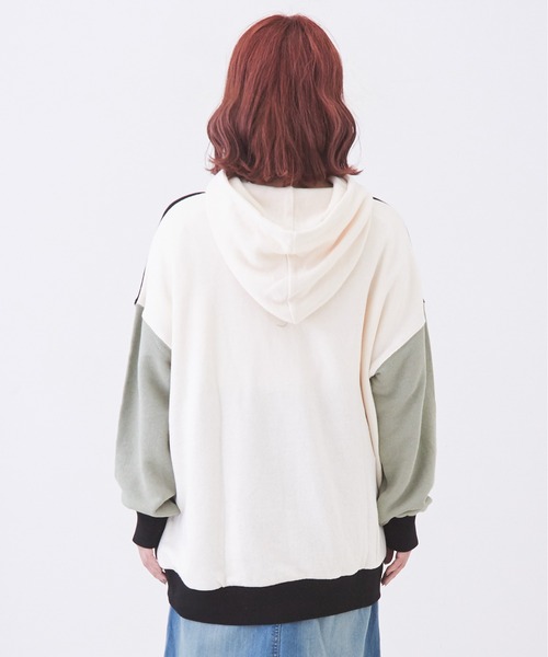 【セール】ガーゼ裏毛スウェットロゴ刺繍プルオーバーパーカー（パーカー）｜CUBE SUGAR（キューブシュガー）