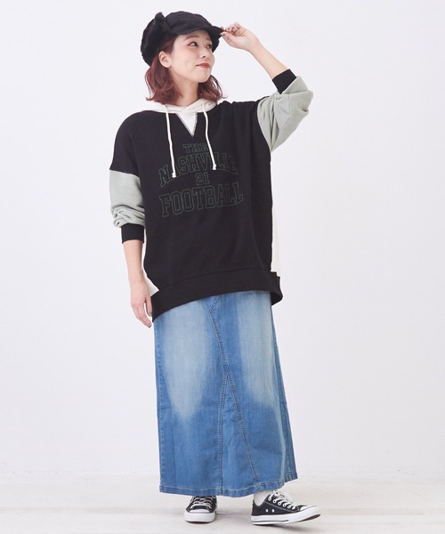 【セール】ガーゼ裏毛スウェットロゴ刺繍プルオーバーパーカー（パーカー）｜CUBE SUGAR（キューブシュガー）