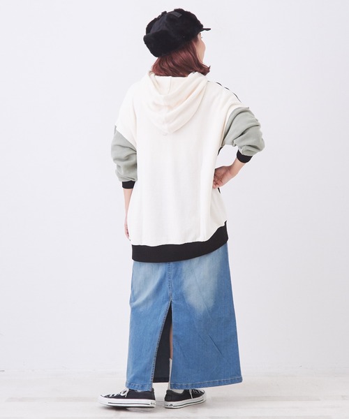 【セール】ガーゼ裏毛スウェットロゴ刺繍プルオーバーパーカー（パーカー）｜CUBE SUGAR（キューブシュガー）