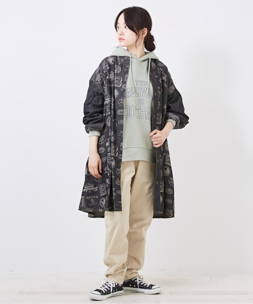 【セール】ガーゼ裏毛スウェットロゴ刺繍プルオーバーパーカー（パーカー）｜CUBE SUGAR（キューブシュガー）