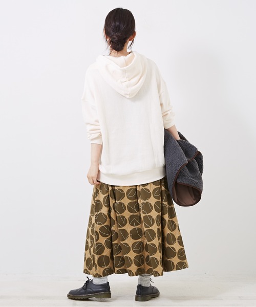 【セール】ガーゼ裏毛スウェットロゴ刺繍プルオーバーパーカー（パーカー）｜CUBE SUGAR（キューブシュガー）