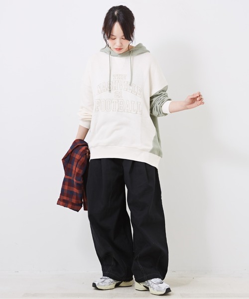 【セール】ガーゼ裏毛スウェットロゴ刺繍プルオーバーパーカー（パーカー）｜CUBE SUGAR（キューブシュガー）