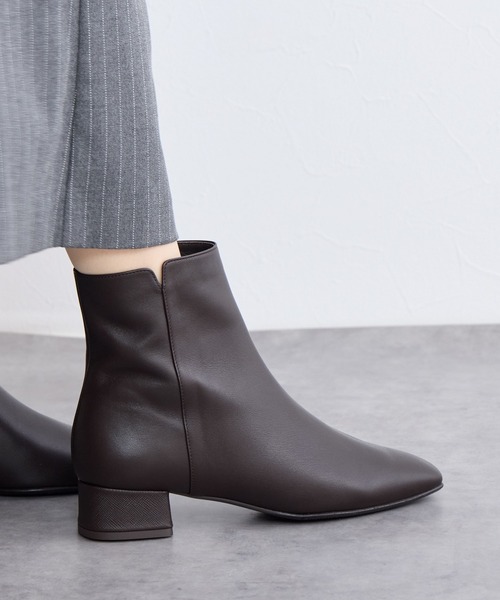 セール】【Made in Japan】サイドVカットショートブーツ/641412