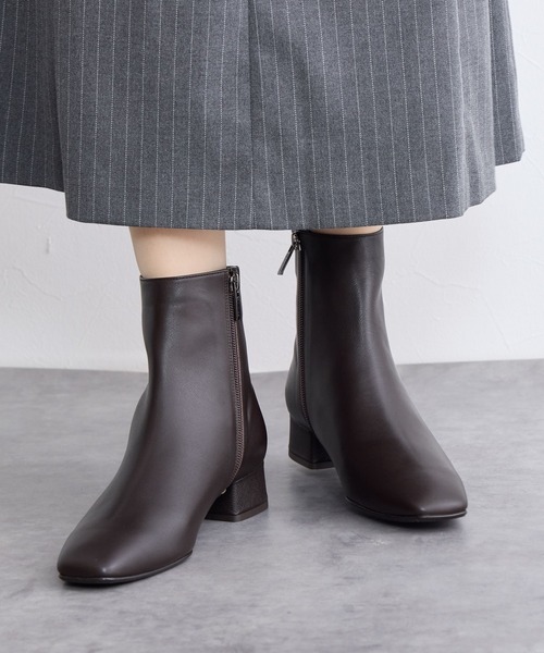 セール】【Made in Japan】サイドVカットショートブーツ/641412