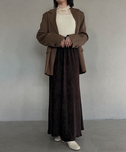 MYMOOD.(マイムード)の「ベロアフレアロングスカート(スカート・レディース・ブラック/ブラウン・FREE)」の18枚目の写真