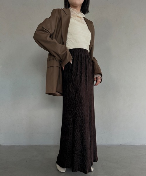 MYMOOD.(マイムード)の「ベロアフレアロングスカート(スカート・レディース・ブラック/ブラウン・FREE)」の19枚目の写真