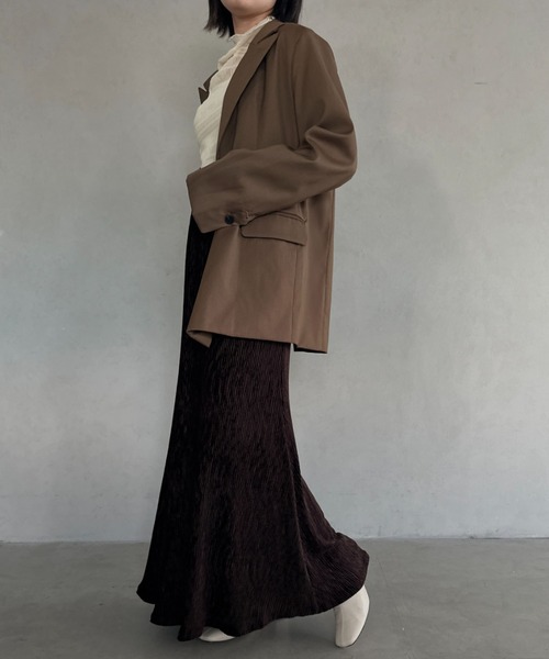 MYMOOD.(マイムード)の「ベロアフレアロングスカート(スカート・レディース・ブラック/ブラウン・FREE)」の15枚目の写真