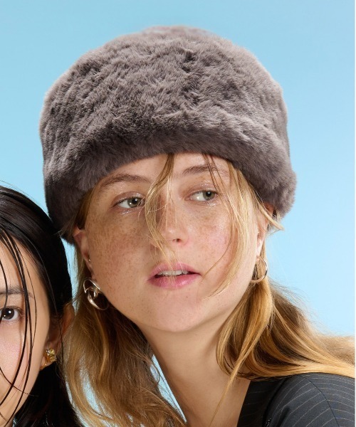 Casselini(キャセリーニ)の「Casselini(キャセリーニ)ロシア帽(ハット・レディース・チャコール/グレー/ベージュ・FREE)」の3枚目の写真