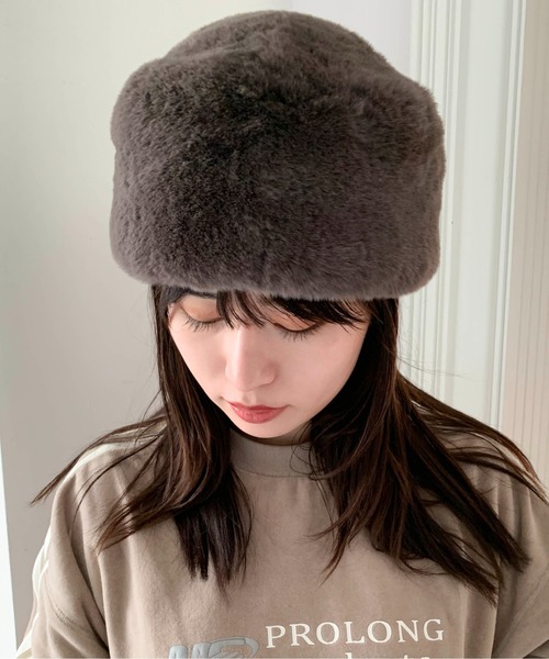 Casselini(キャセリーニ)の「Casselini(キャセリーニ)ロシア帽(ハット・レディース・チャコール/グレー/ベージュ・FREE)」の8枚目の写真