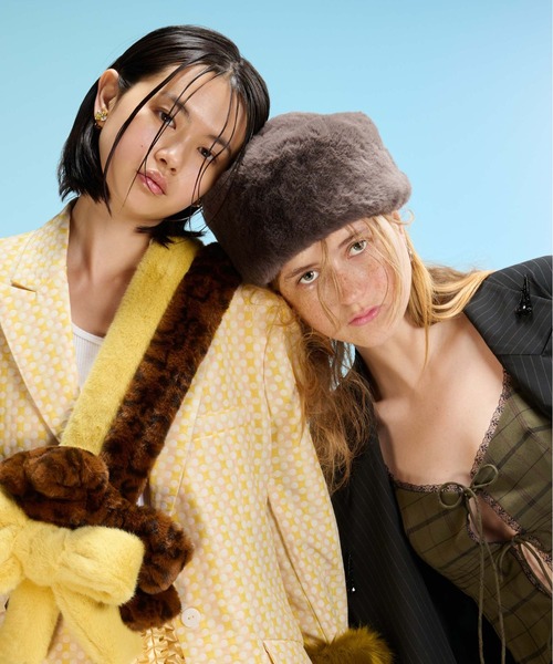 Casselini(キャセリーニ)の「Casselini(キャセリーニ)ロシア帽(ハット・レディース・チャコール/グレー/ベージュ・FREE)」の5枚目の写真