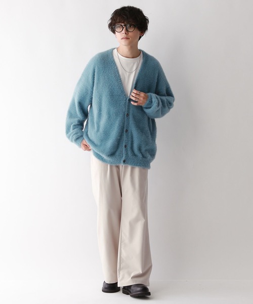 RAGEBLUE（レイジブルー）の「Shaggy knit cardigan/シャギーニット/オーバーサイズカーディガン（カーディガン/ボレロ・メンズ・ライトグレー/ブラック/ライトブルー・LARGE/MEDIUM）」の17枚目の写真