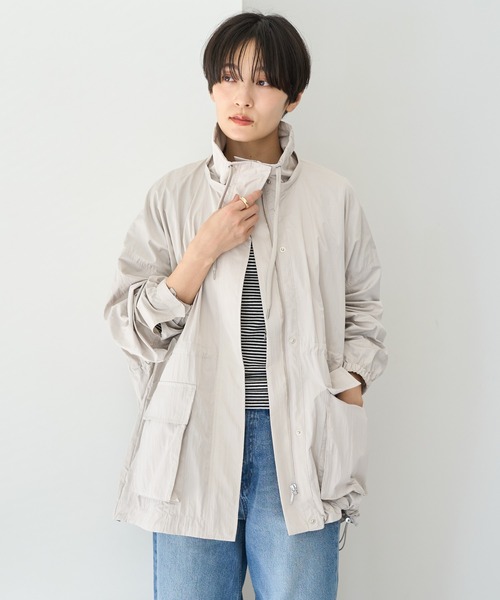 AMERICAN HOLIC（アメリカンホリック）の「撥水加工フード取り外しマウンテンパーカー（マウンテンパーカー・レディース・ライトグレー/チャコールグレー・L/M）」の5枚目の写真